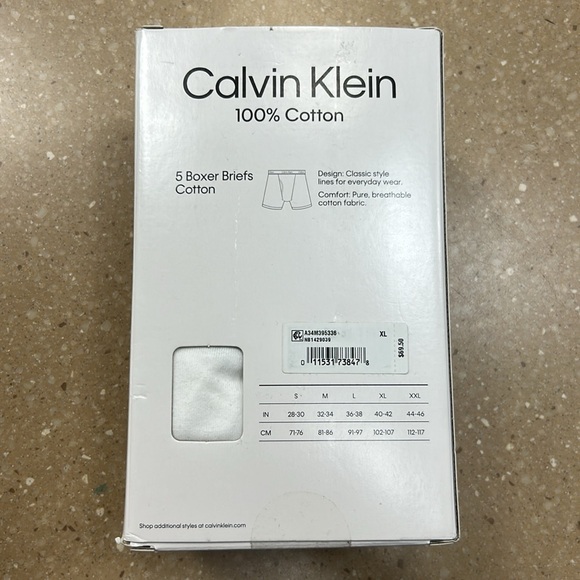 Calvin Klein Men's Boxer Briefs 5-Pack - White, Gray & Black New - Picture 2 of 4